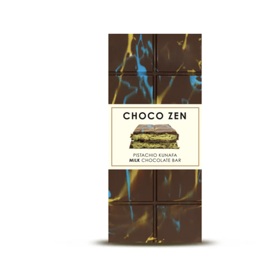 Premium Pistachio Kunafa MILK Chocolate Bar